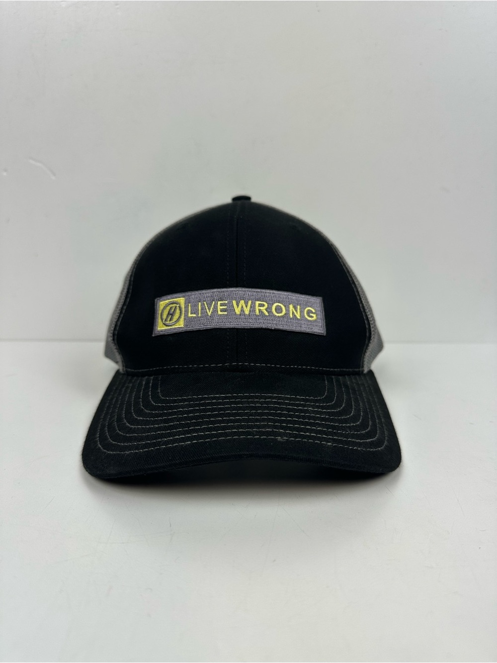 Live Wrong Black & Gray Mesh Trucker Cap - Picture 2 of 11